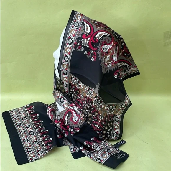 New Nicole Miller Multicolored Silk Scarf Wrap